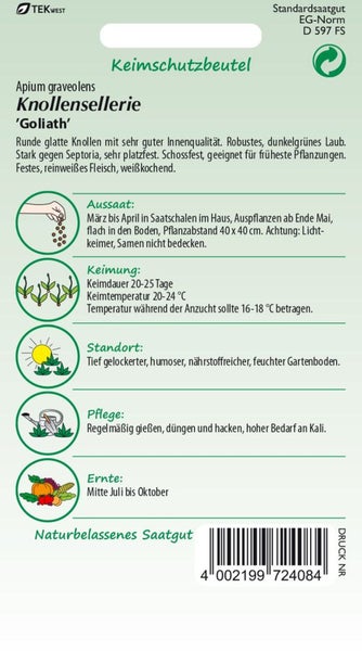 Knollensellerie 'Goliath' Saatguttüte