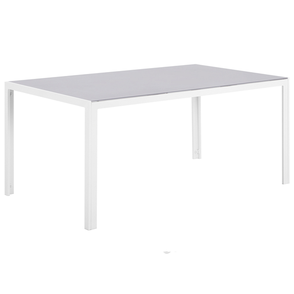 Gartentisch CATANIA 160 cm 91 cm Glas Grau