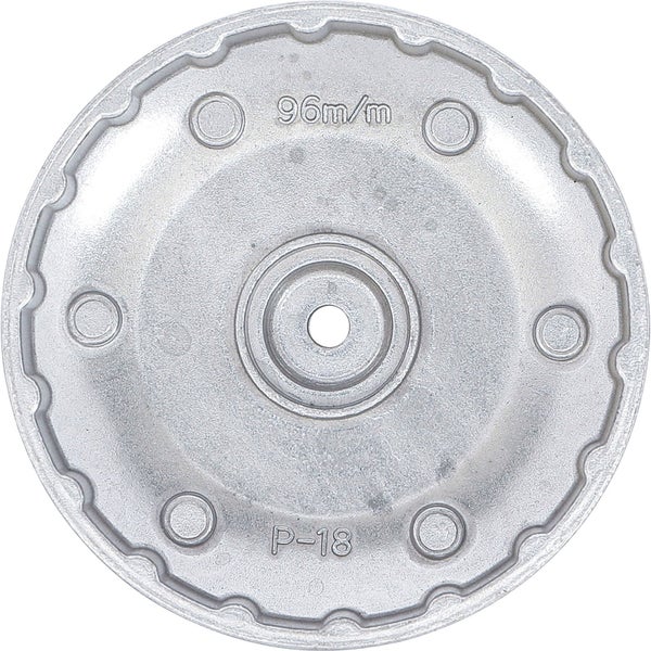 Runde Metallplatte mit einer Größe von 96 mm