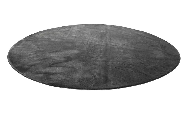 Teppich Rund Anthrazit soft & weich Lago Homie Living 120 cm rund