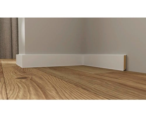 Sockelleiste Stanzleiste weiss RAL9003 13 x 60 x 2400 mm