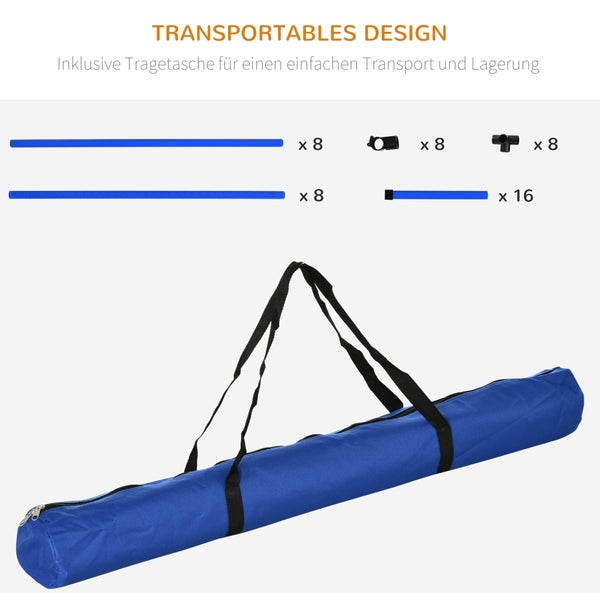 PawHut Agility-Ausrüstung, L99 x B65 x H94 cm, Kunststoff (PE, ABS), Blau