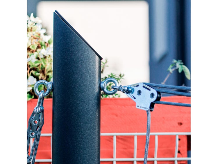 Sonnensegelmast Ulisse Anthrazit 275 cm Mit Standfuß 75° – 6-Punkt-Verstellung, maximale Flexibilität – Maanta®