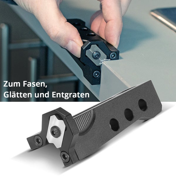 Anfasgerät zum Anfasen, Glätten und Entgraten