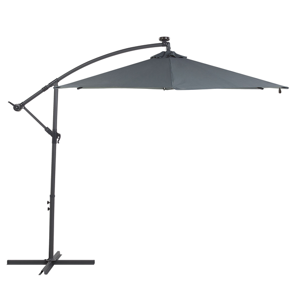 Ampelschirm LED 285 cm CORVAL Graphitgrau