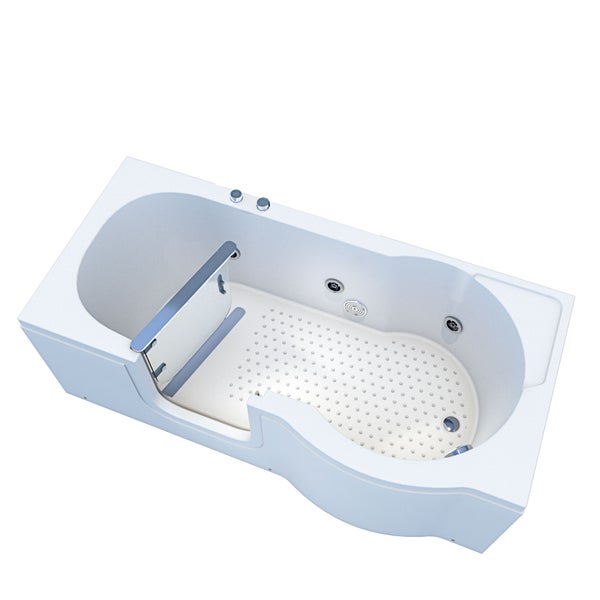 Begehbare Badewanne mit Tür und Anti-Rutsch-Matte