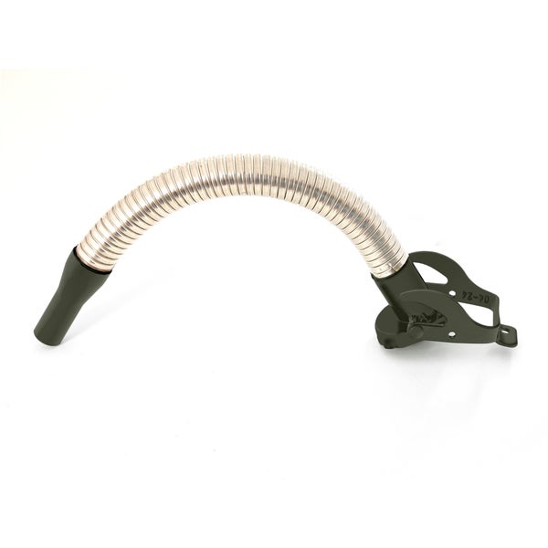 BW® Ausgießer flexibel für Kraftstoffkanister Metall Benzinkanister 5 / 10 / 20 Liter - Flexrohr 25mm für Diesel mit Halterung für 10 / 20 Liter Kanister - Bronzegrün - RAL 6031-F9 - Made in Europe