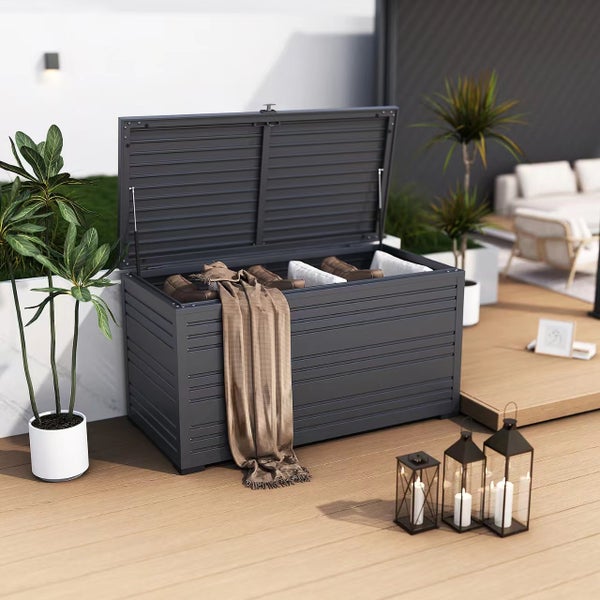 Weide Aluminium Gartenbox: Robuste 284L Aufbewahrungslösung | 100 x 64 x 46 cm