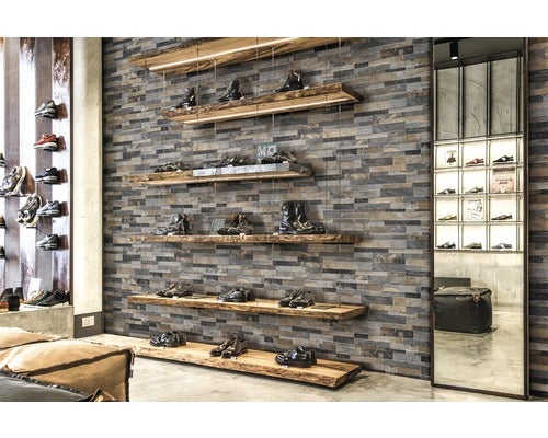 Feinsteinzeug Verblender Oakland Stone multicolor 15x61 cm
