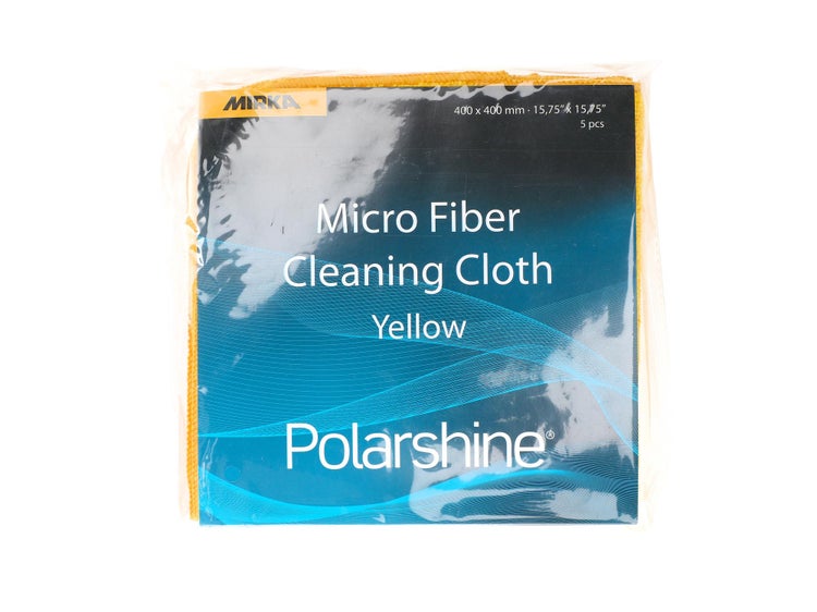 Mirka Polarshine Marine Mikrofaser-Reinigungstuch / 400 x 400 mm / Gelb / 5 Stück / 7991500111
