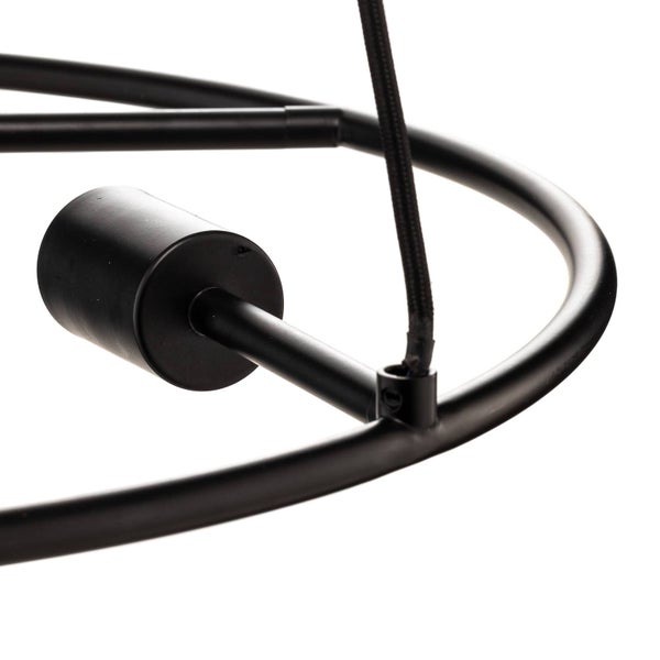 Lucande Pendelleuchte Linnard (Design, Modern) in Schwarz aus Metall (5 flammig E27) - Design-Hängeleuchte Esstischlampe Hängelampe Hängeleuchte Wohnzimmerleuchte