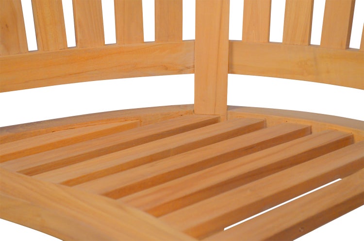 Gartensessel Bananensessel Teak Sessel Holz Balkon Terrasse Wintergarten und Garten geschwungen wetterfest premium