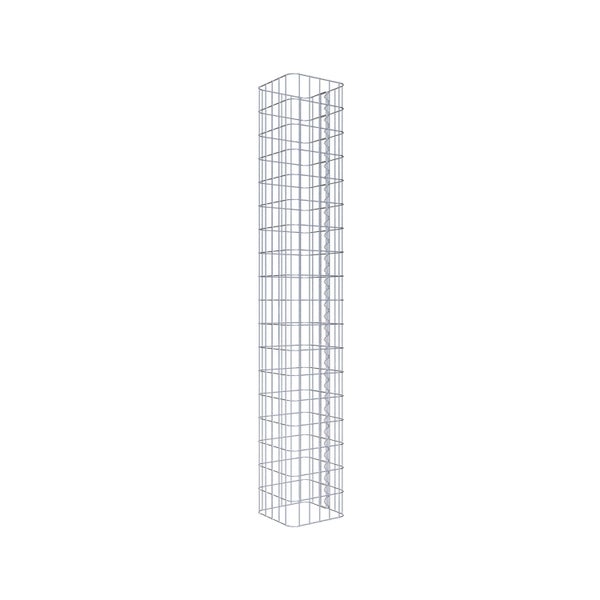 Gabionensäule 27 x 27 cm, MW 5 x 10 cm eckig - Höhe: 1,80 m