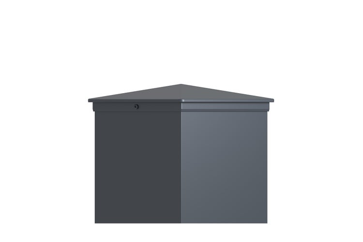 Set mit 2 EIFEL 20x20 Aluminiumpfosten H.190cm – Anthrazitgrau