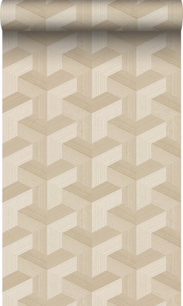 Origin Wallcoverings Öko-Strukturtapete 3D-Muster Beige - 50 x 900 cm - 348001