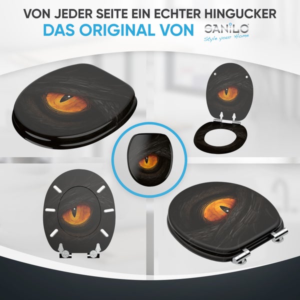 WC-Sitz mit Absenkautomatik Black Eye