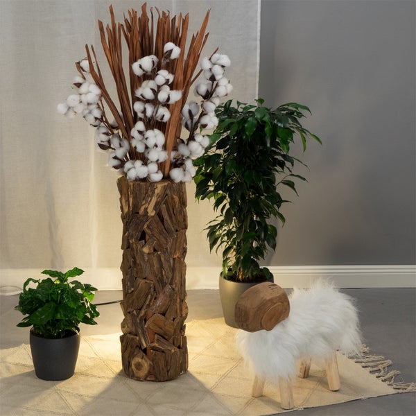 Säule  Vela 58x23 cm, Teak Massivholz