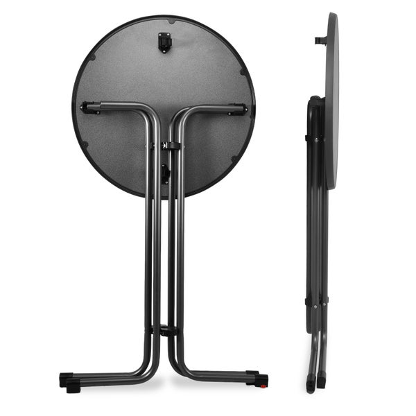 Beautissu Sylt Stehtisch Ø 70 cm Grau