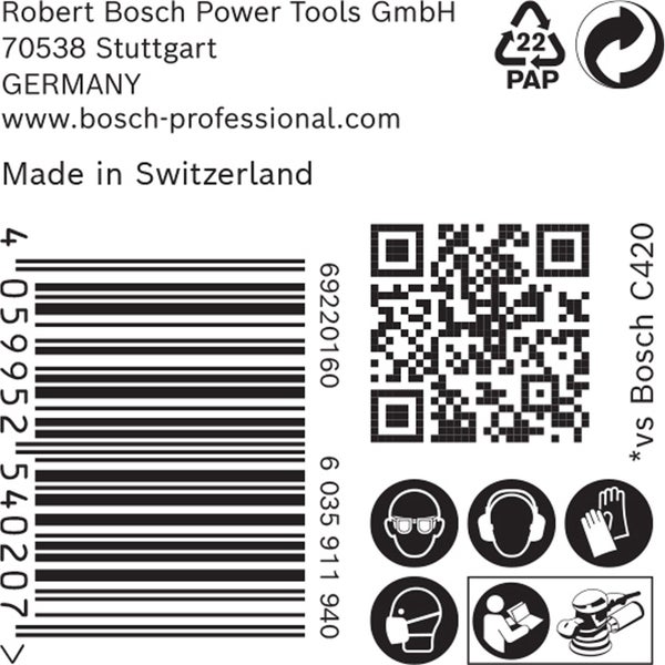 Bosch 50x Expert M480 Schleifnetz für Exzenterschleifer 125 mm G 120 - 2608900682