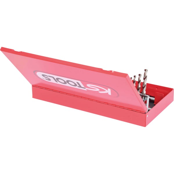 Bohrer-Set in geöffneter Metallkassette