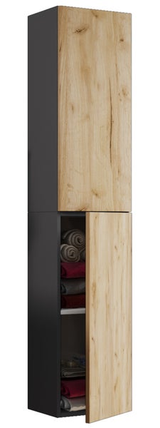 Holz Badmöbel Bad Hochschrank Badschrank Lendas