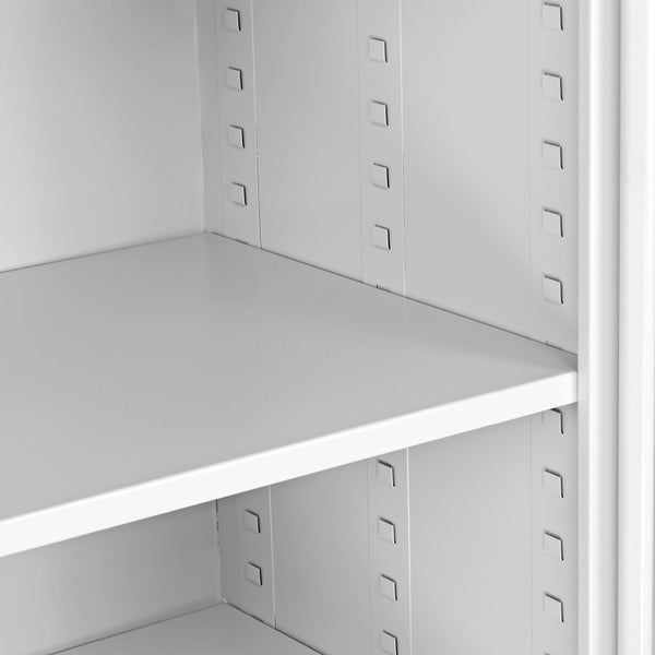 PROREGAL Stahlschrank Owl mit 4 Fachboden HxBxT 192 x 110 x 58 cm Lichtgrau