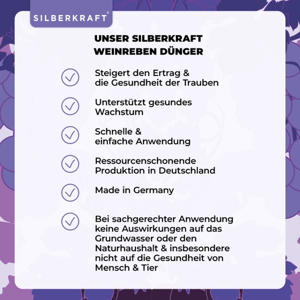 SILBERKRAFT Weinreben Bio-Dünger – 1 Liter