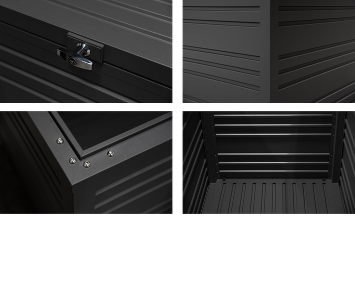 Weide Aluminium Gartenbox: Robuste 284L Aufbewahrungslösung | 100 x 64 x 46 cm