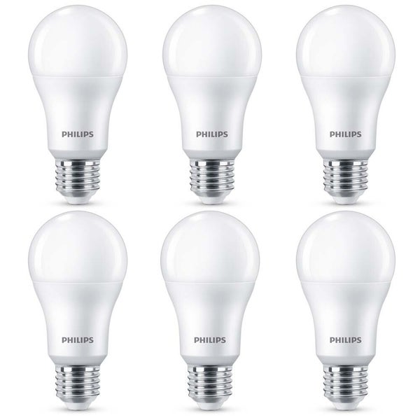 Philips LED Lampe ersetzt 100W, E27 Standardform A67, weiß, warmweiß, 1521 Lumen, nicht dimmbar, 6er Pack