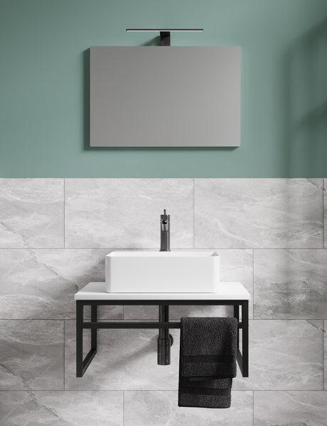 3-tlg. Waschtisch Badmöbel Waschbecken Bitila 60
