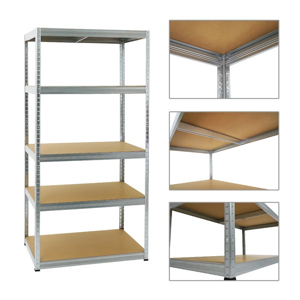 PROREGAL Mega Deal 4x Schwerlastregal Slim Elephant M HxBxT 180 x 90 x 60 cm 5 Ebenen Fachlast 350 kg Verzinkt