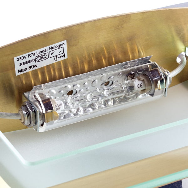 Schutzglas R7s klar Länge: 135mm für 118mm Stäbe Ersatzglas Glas Halogen Deckenfluter