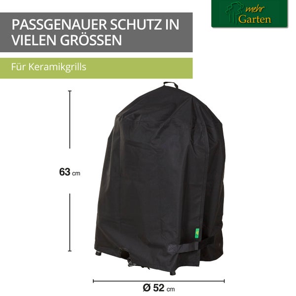 Schutzhülle für Keramikgrill Premium 2.0 Schwarz rund Ø 80 x 83 cm