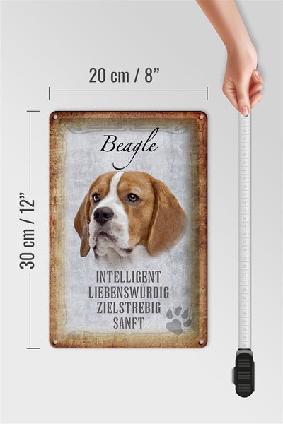Blechschild Spruch 20x30cm Beagle Hund Schild