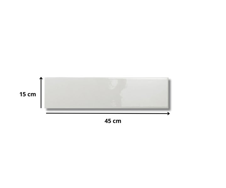 Feinsteinzeug Wand- und Bodenfliese Casa Taupe 15x45x0,75 cm glasiert poliert rektifiziert