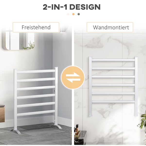 Aluminiumrahmen mit Symbolen für leicht, schnelles Aufheizen, rostfrei und spritzwassergeschützt IPX4