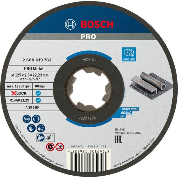 Bosch PRO Metal X-Lock Trennscheibe 125 x 2,5 x 22,23 mm - 2608619782