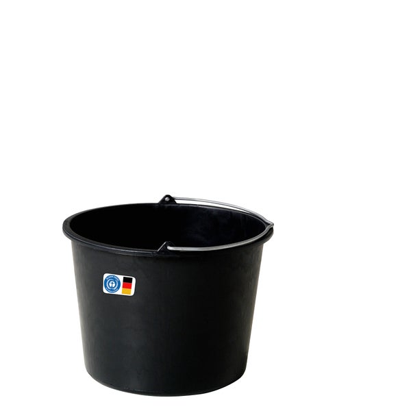 BigDean Baueimer 20l - Mörteleimer mit Henkel - Eimer für Baustelle & Garten - Stabiler Wasserkübel, Betoneimer mit Skala, Blauer Engel, Made in Germany