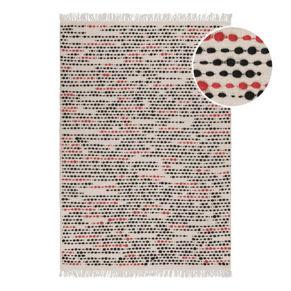 Wollteppich Creme Beige London Red WECONhome 80x150 cm