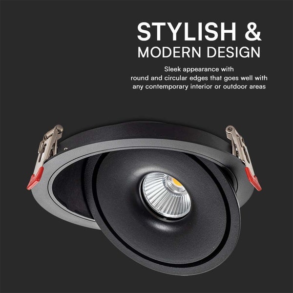 V-TAC VT-2532-B - LED-Downlights - Einstellbares Downlight - IP20 - 28 Watt - 2500 Lumen - 3IN1