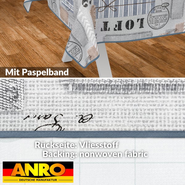 Tischdecke mit Loft Motiv und Paspelband