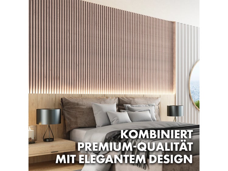 FLOORDIREKT Akustikpaneel - für Angenehme Raumakustik - in Holzoptik - 118 x 60 cm - White Oak