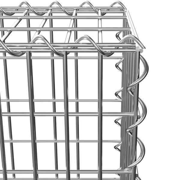 Gabione tectake  Drahtstärke 4 mm rechteckig grau