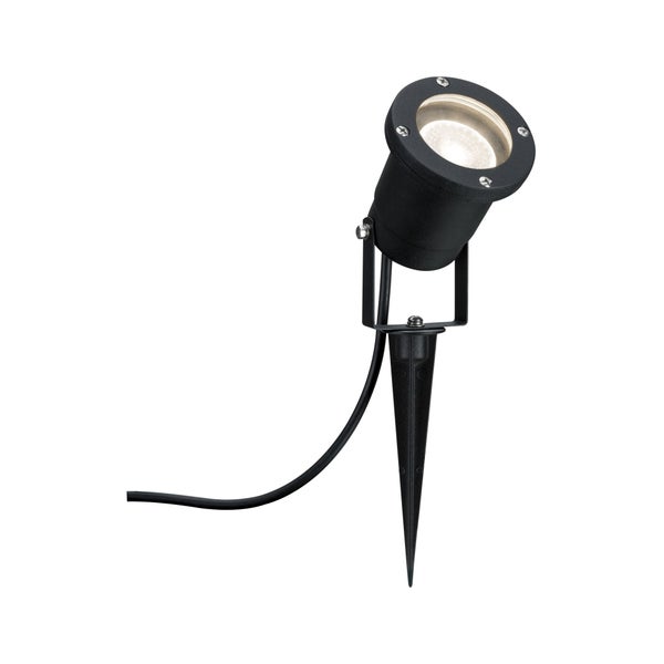 LED Gartenstrahler IP65 rund 92mm 3000K 3,5W 230lm 230V 38° Schwarz Aluminium