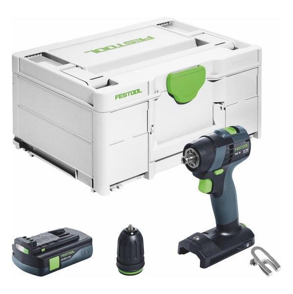 Festool TXS 18-Basic Akku Bohrschrauber 18 V 40 Nm Brushless + 1x Akku 3,0 Ah + Systainer - ohne Ladegerät