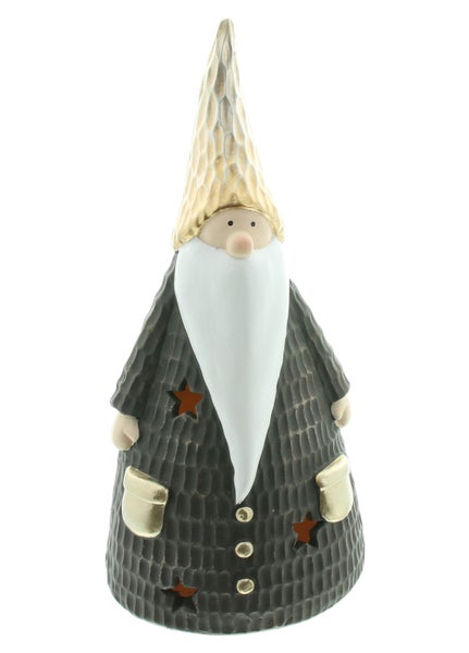 FRANK FLECHTWAREN | LED-Figur Weihnachts-Wichtel, 14 x 11 x 28,5 cm, POLYRESIN, KUNSTSTOFF