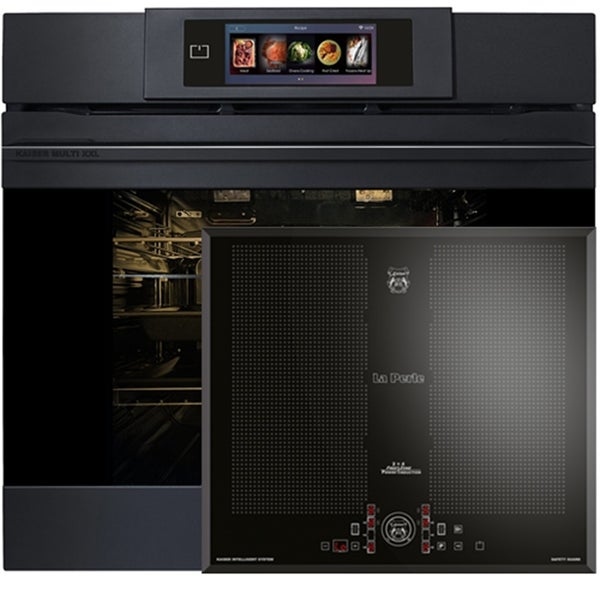 Kaiser Einbaubackofen mit Multi XXL Garraum und Induktionskochfeld La Perle mit Touch-Bedienung und Flex-Zonen