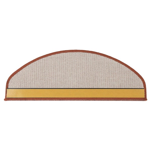 FLOORDIREKT Stufenmatte London - mit Umkettelung - Terra - Halbrund - 23,5 x 65 cm