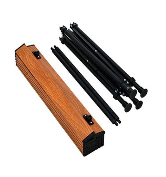 Ondis24 Aluminium Klapptisch, Campingtisch braunes Holzdekor