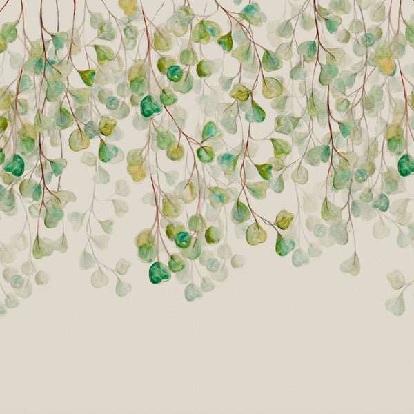 Tapete mit Eukalyptusblattmotiv